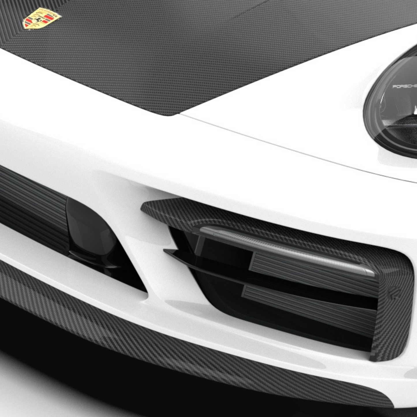 Porsche 911 (992) Carbon Fiber Front Aero Spoiler – OEM Fitment